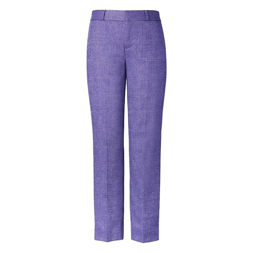 NWT Women Size 8 Short Banana Republic Avery Straight-Fit Herringbone Ankle Pant